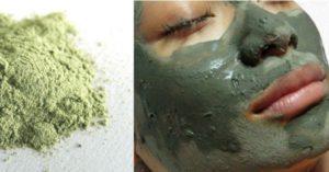 Máscara de argila verde para tratamento da pele