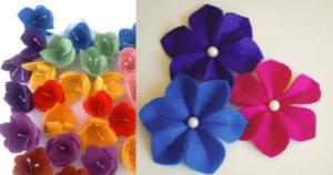 Flores de feltro: técnica fácil e linda