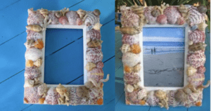 Lindo porta retrato de conchas – Passo a passo