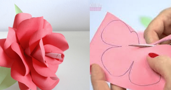 Como fazer uma linda rosa de papel - Arteblog