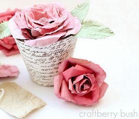 rosa de papel