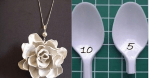 Flor de colher de plástico – Recicle fazendo uma linda peça