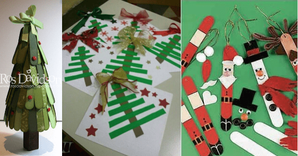 Pequena árvore de Natal feita com palitos de sorvete - Arteblog