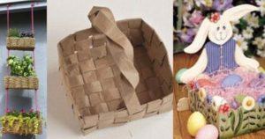 Sugestões fáceis e bonitas de cestas de materiais recicláveis