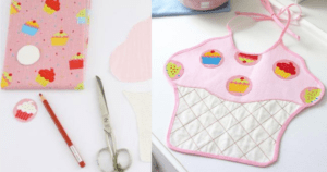Como fazer um babador – Cupcakes para decoração de quarto de bebê