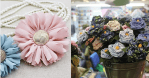 Lindas flores de tecido – Passo a passo