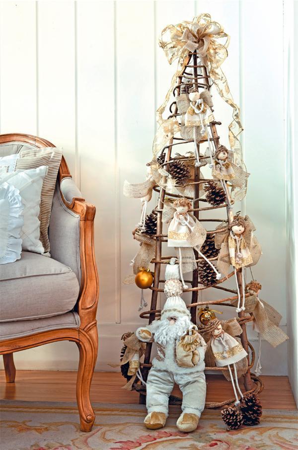 Árvore de Natal feita com cipós - Arteblog
