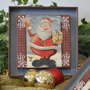 Lindo quadro de Papai Noel para decorar no Natal