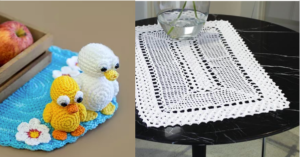 Receitas de toalhas de mesa em crochê – Passo a passo