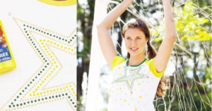 Camiseta decorada com estrela para torcer pelo Brasil