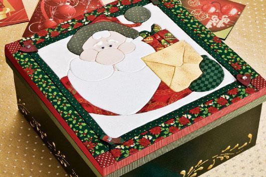 Caixa natalina decorada - Arteblog
