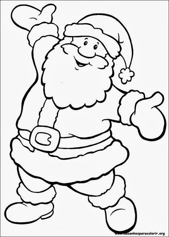 Desenhos de Papai Noel para imprimir e colorir - Arteblog